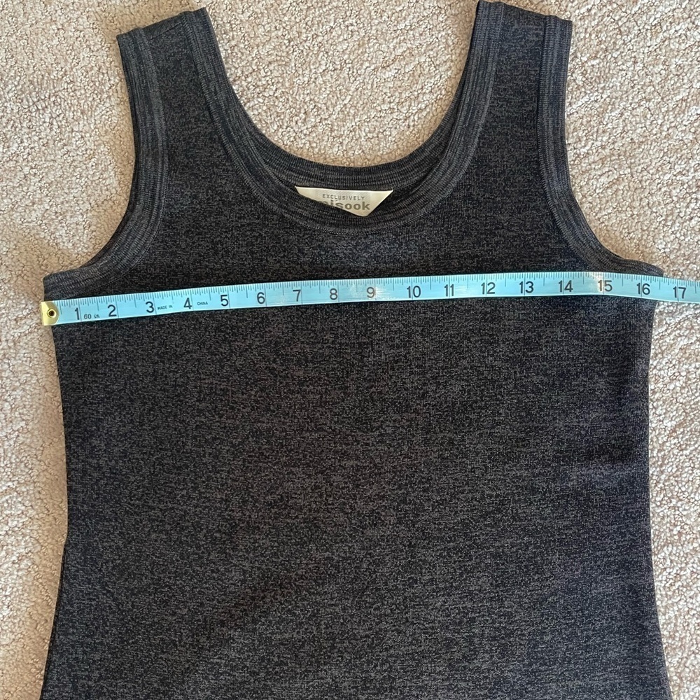 Misook Classic Black Tank Top, Double Scoop Neck, Acrylic Knit Shell, Size XS - Picture 7 of 12
